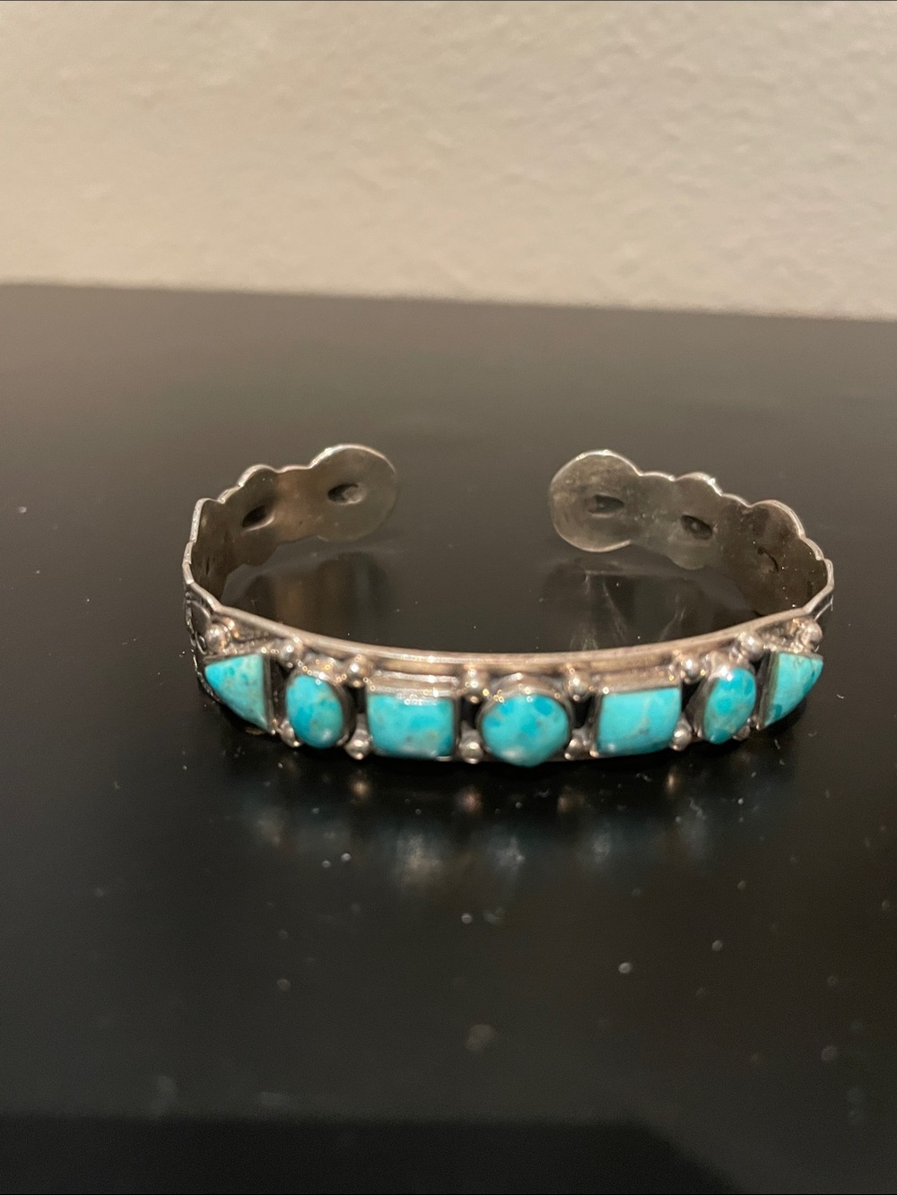 Sterling and turquoise cuff bracelet